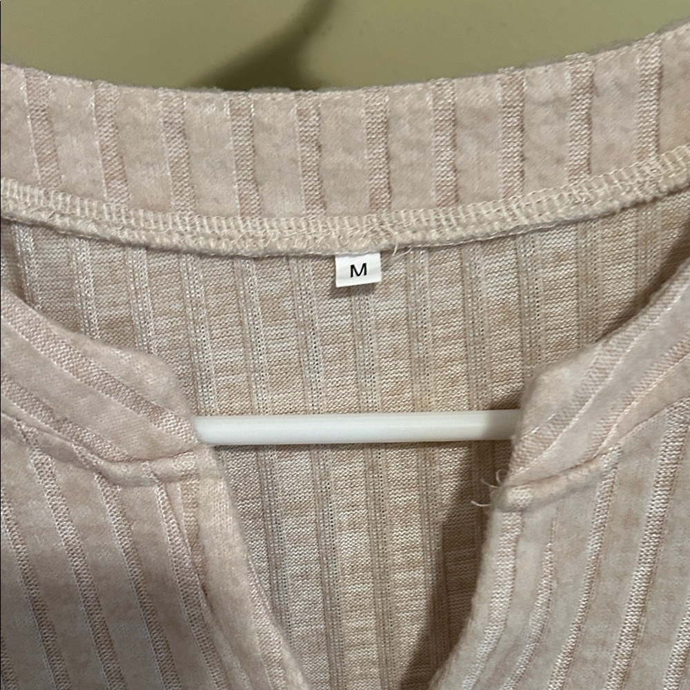 Beige Ribbed Sweater - Picture 2 of 5